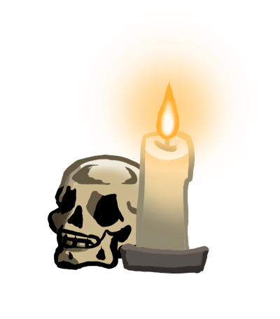 Candle and Skull